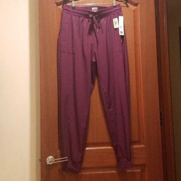 Nicole by Nicole Miller Sport Woven Contrast Trim Active Fitness Jogger XL - Picture 2 of 16